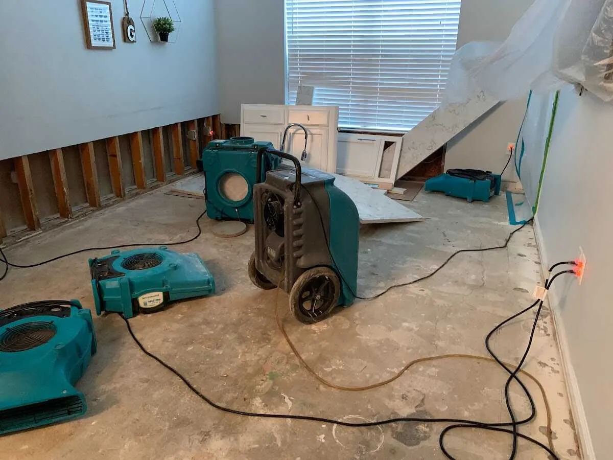 Dehumidifier in flood-cut room for Water Extraction & Removal in Makaha